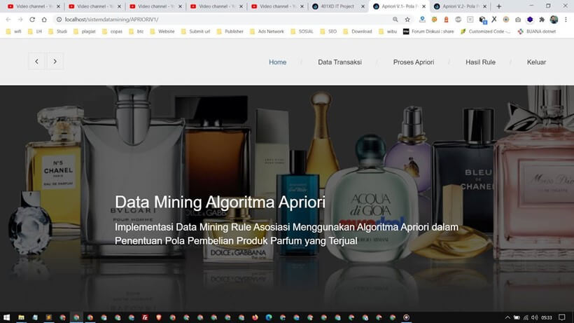 Web Sistem Data Mining Algoritma Apriori v1