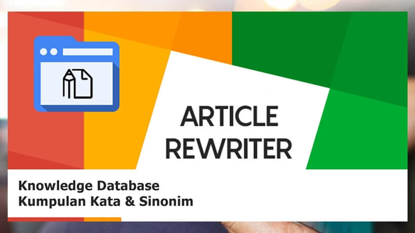 Database Kata & Sinonim Artikel Rewriter dan Spinner