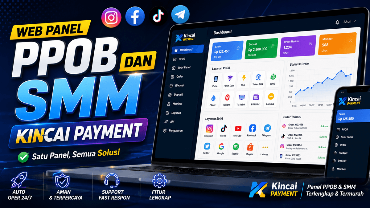 Web Panel PPOB dan SMM Kincai Payment