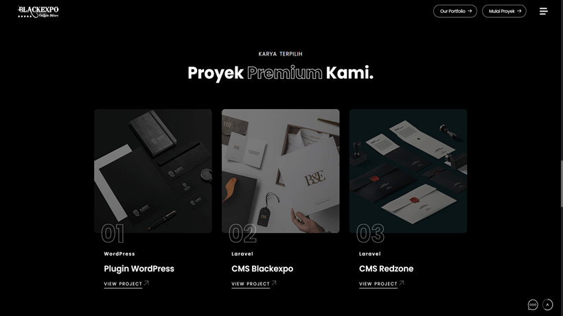 Web Profil Perusahaan Startup dan Agensi (Black Quin)