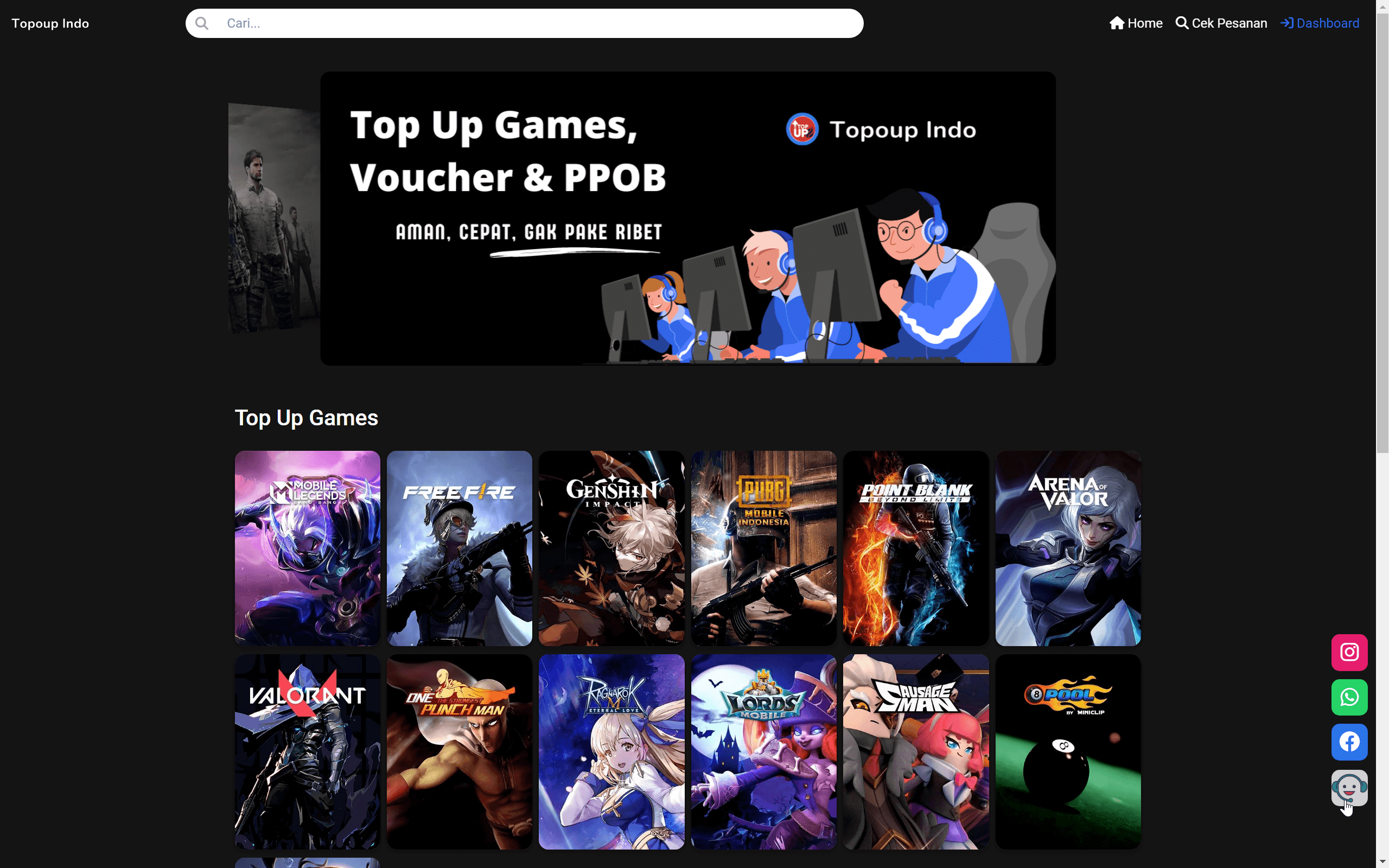 Website Digi Top Up (Games, Voucher & PPOB) Multi Provider