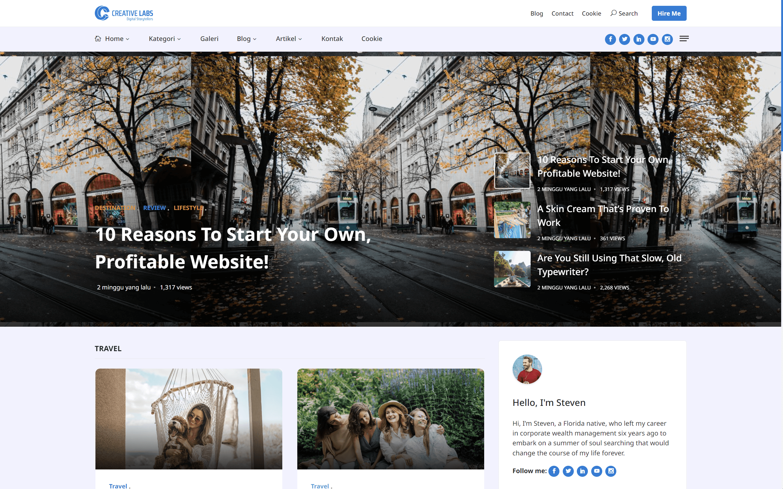 Web Berita dan Portal Media Profesional (Creative Blog)