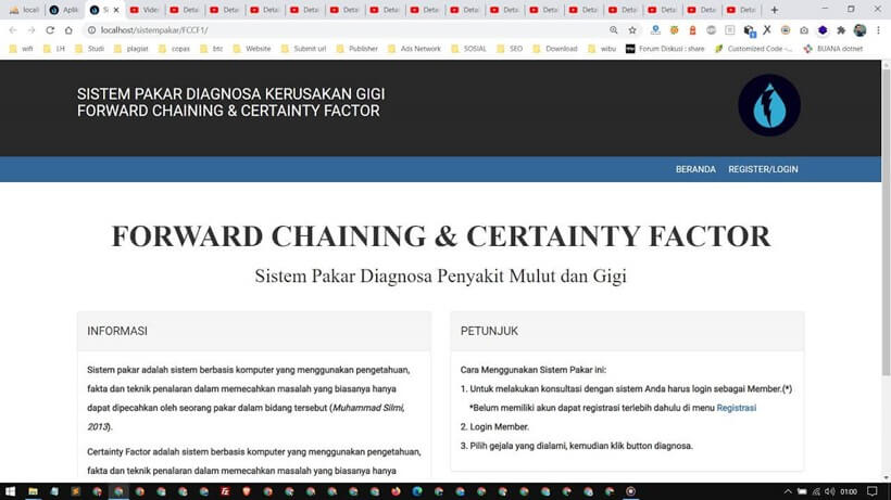 Web Sistem Pakar Forward Chaining & Certainty Factor v1