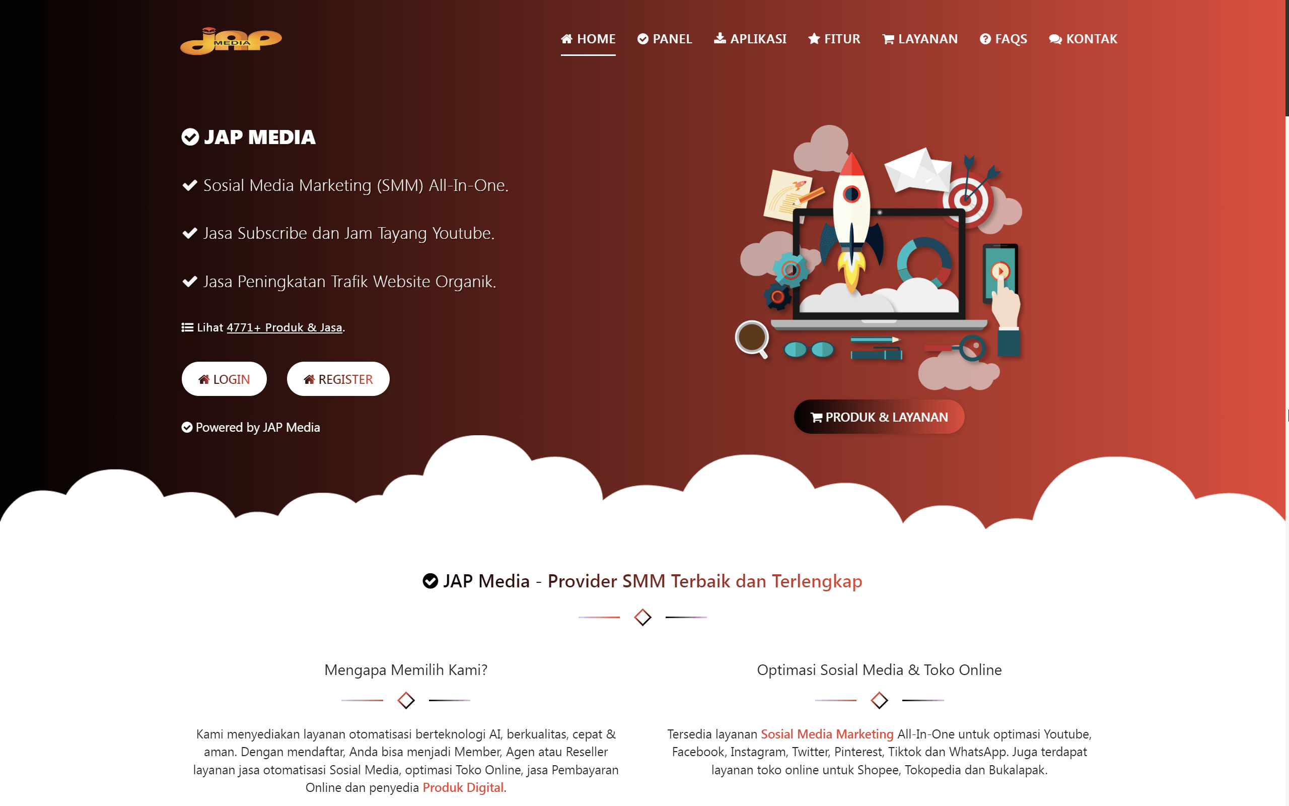 Web SMM JAP Media (Platform API JustAnotherPanel)