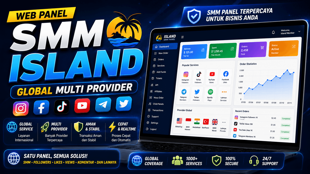 Web Panel SMM Island (Global Multi Provider)