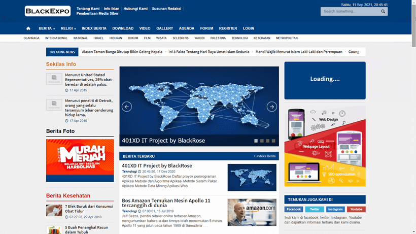 Website Portal Berita dan Media Online Blackexpo