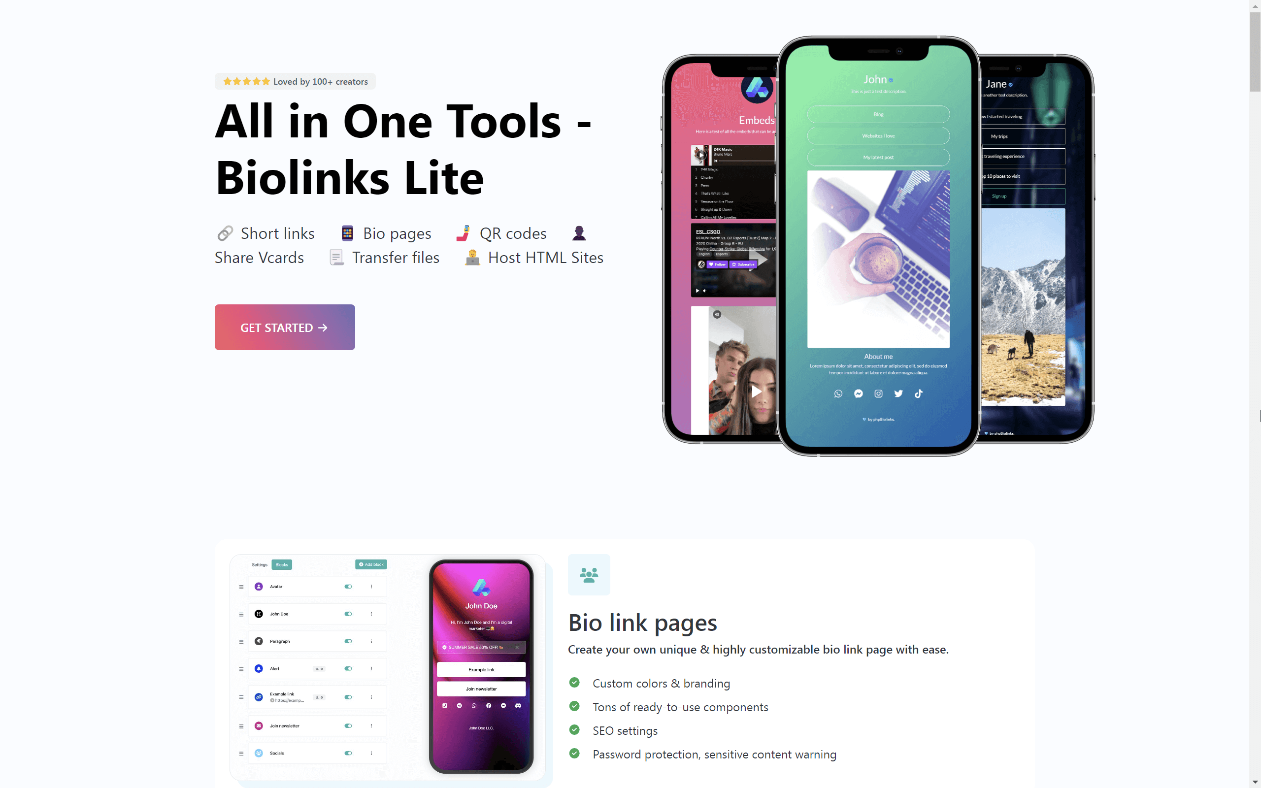 Web Tool All in One & Biolinks Lite (Multi User)