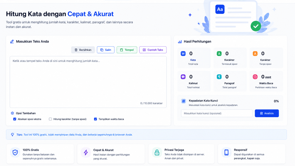 Web Tool Penghitung Kata