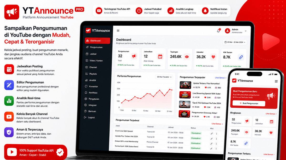 Web Platform Announcement Youtube