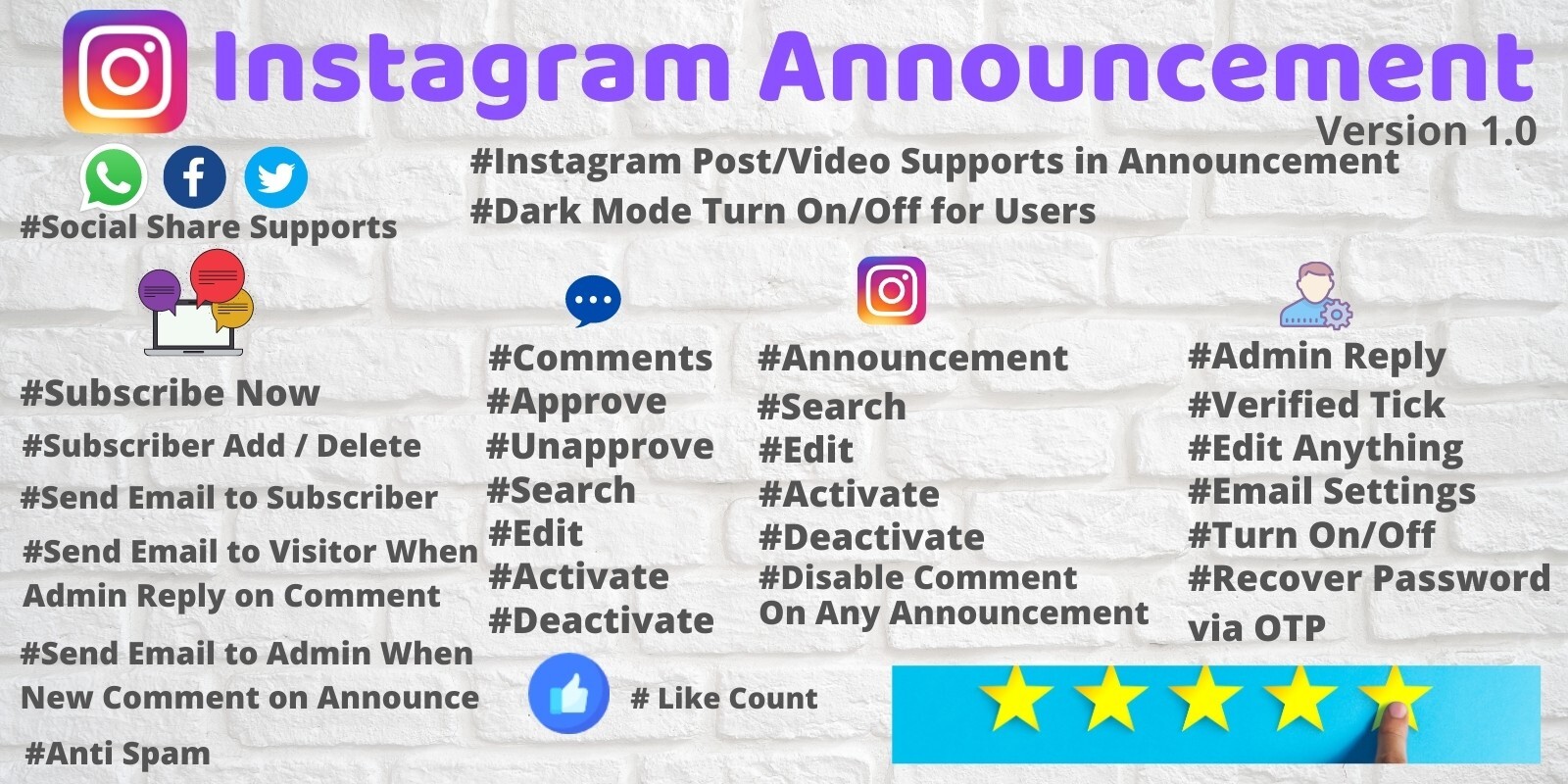 Web Platform Announcement Instagram