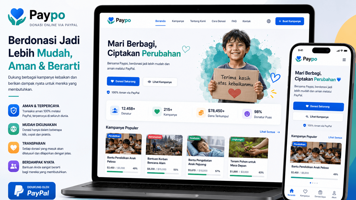Web Media Donasi Online via Paypal (Paypo)