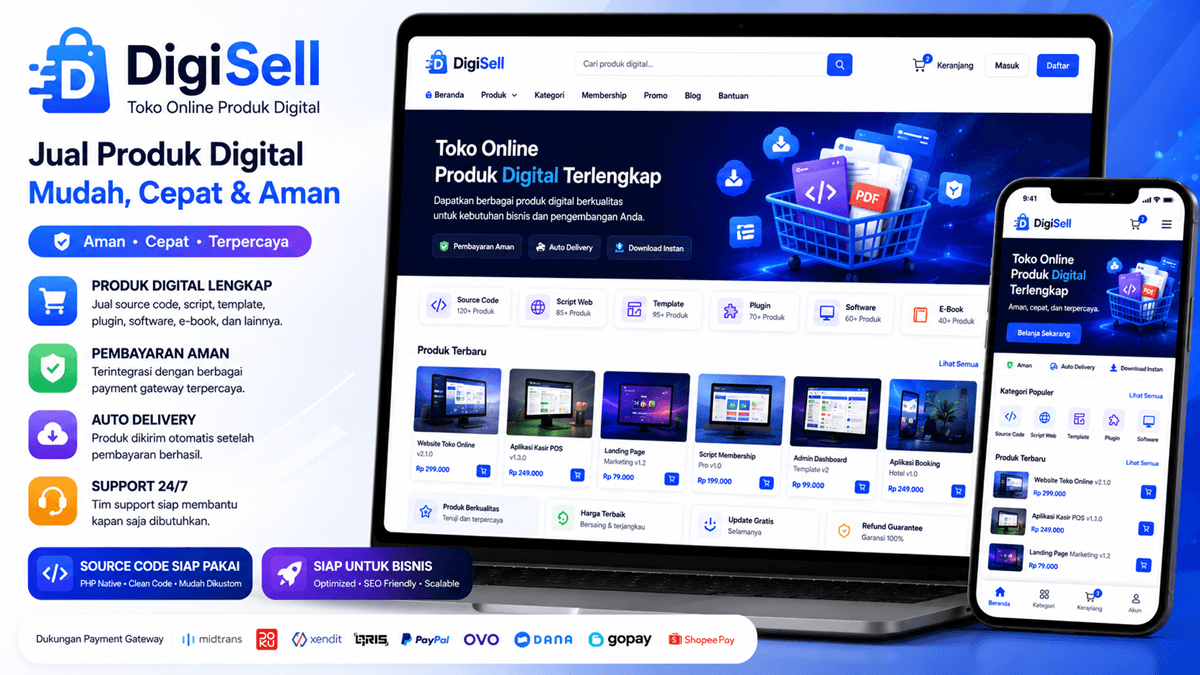Web Toko Online Produk Digital (DigiSell)