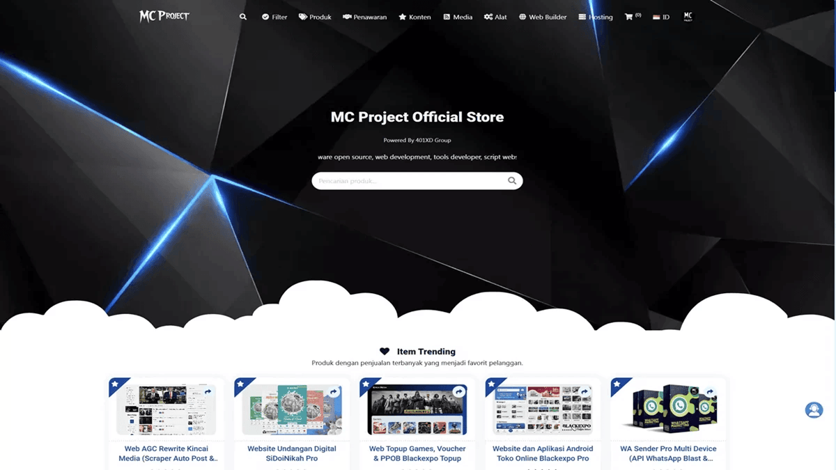 Source Code Web Toko Online Produk Digital Tendra