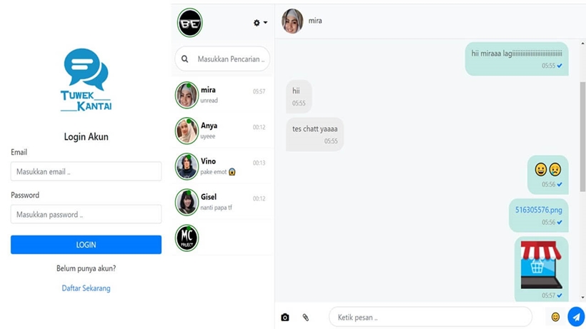 Website Social Messaging & Chatting Tuwek Kantai