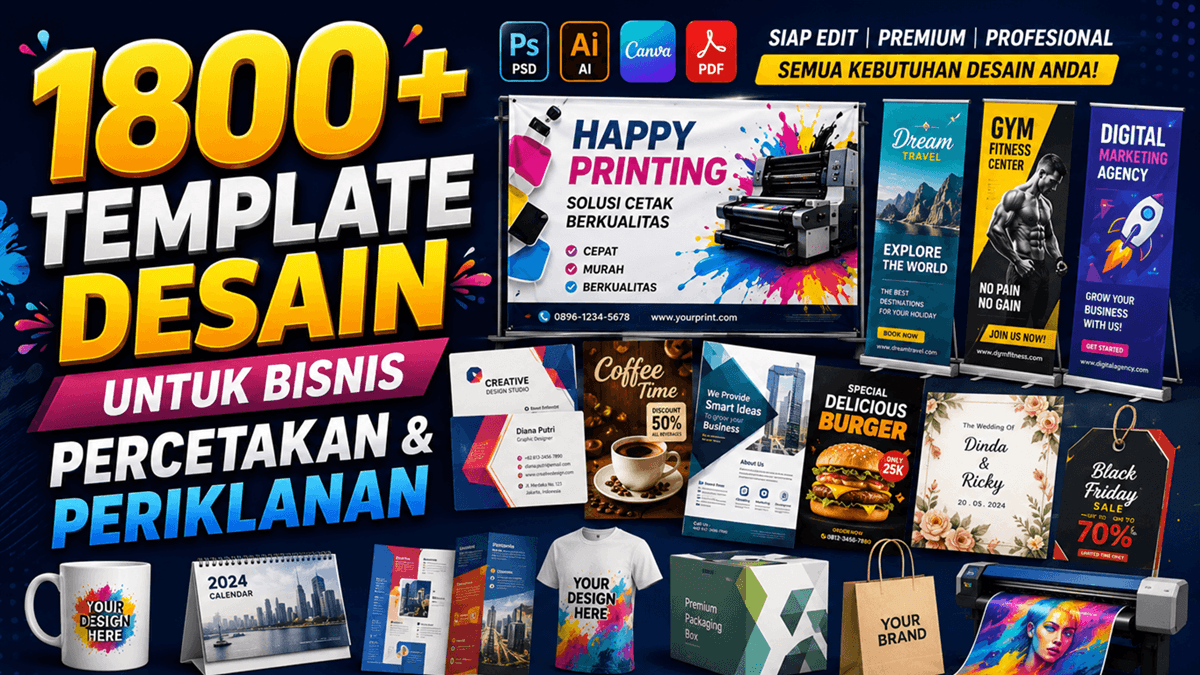 Template Desain untuk Bisnis Percetakan & Periklanan