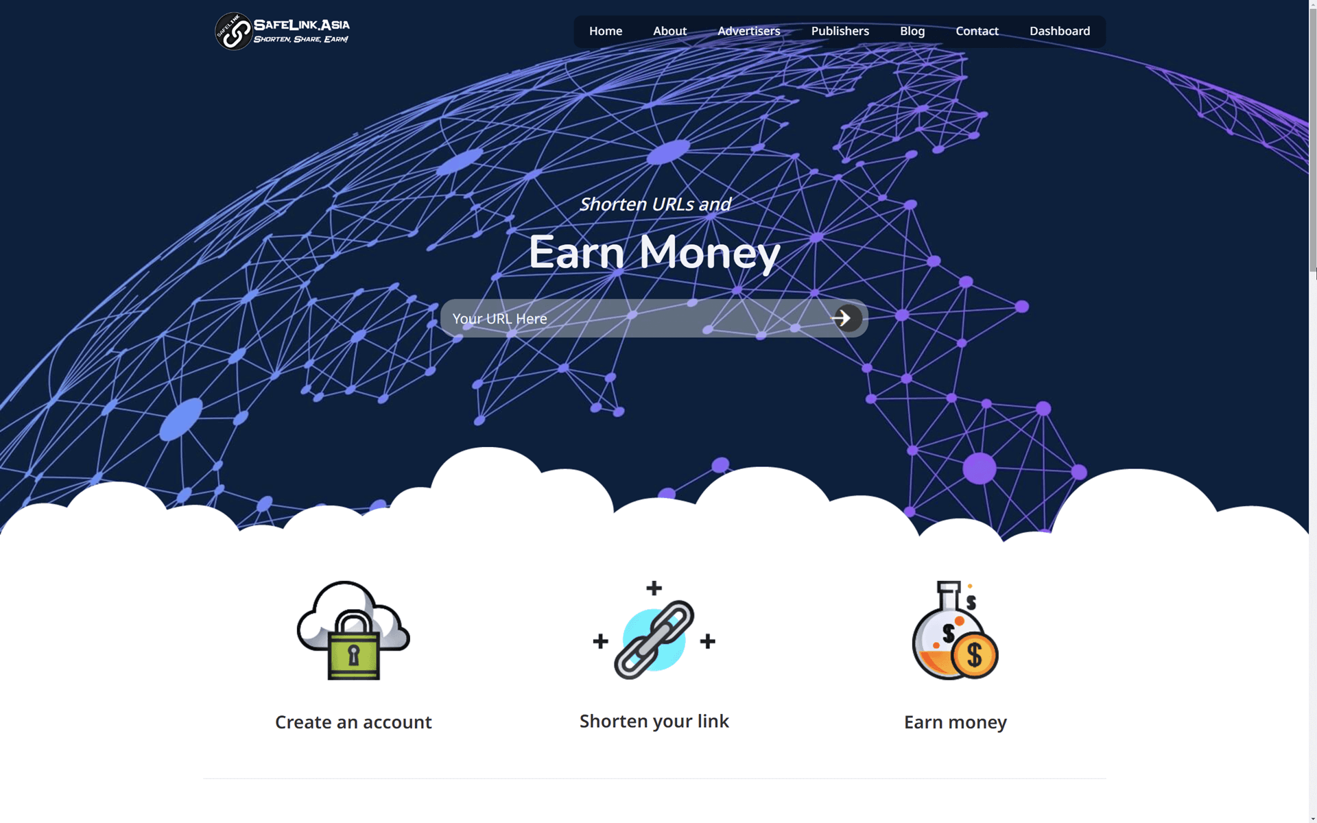 Web Safelink URL Shortener (Ads Publisher & Advertiser)