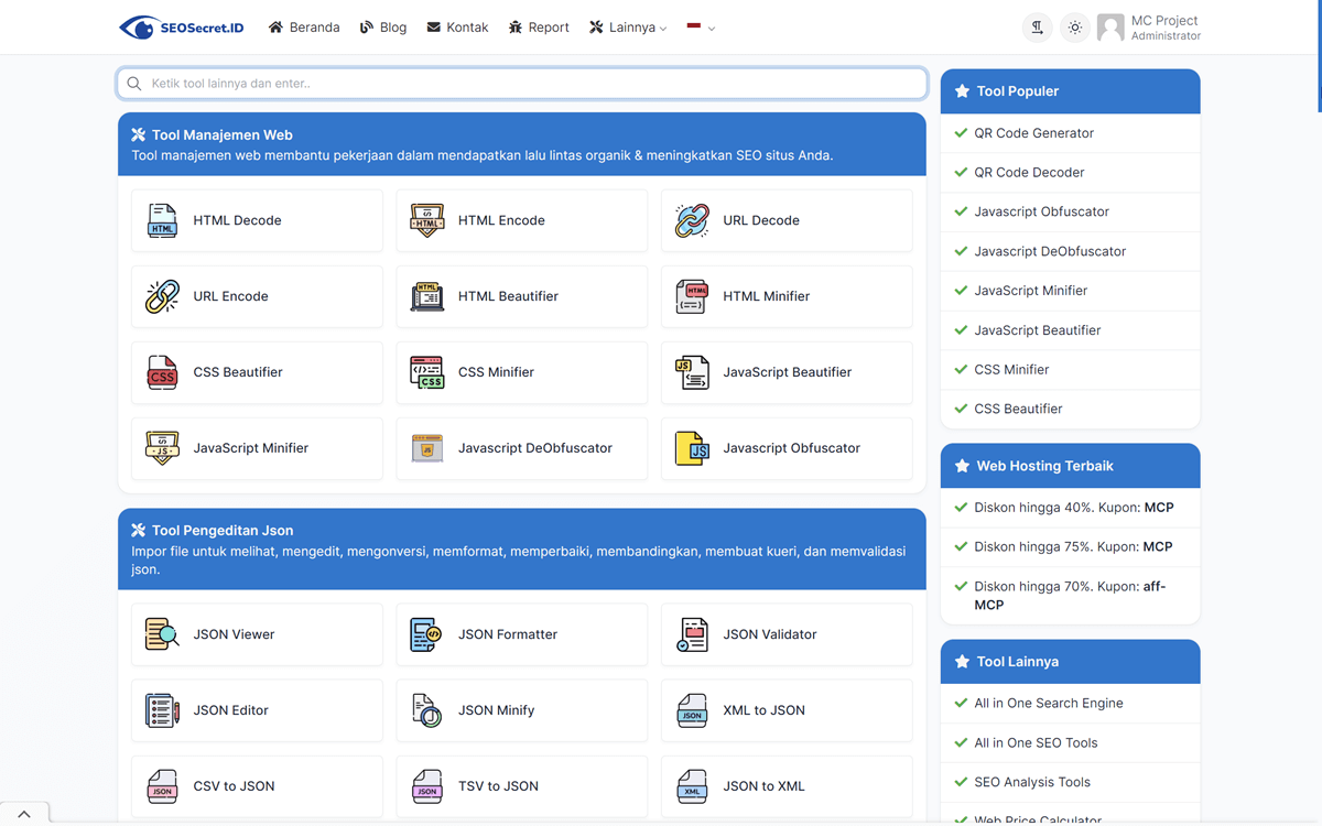 Web Tool Generator dan Konverter All in One
