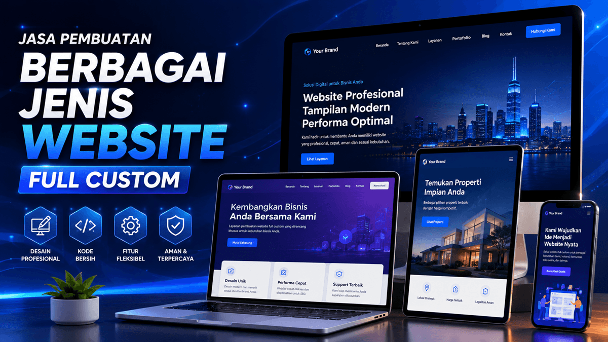 Jasa Pembuatan Berbagai Jenis Website Full Custom