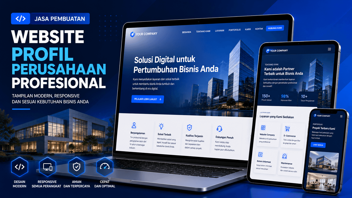 Jasa Pembuatan Website Profil Perusahaan Profesional